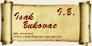 Isak Bukovac vizit kartica